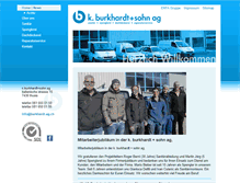 Tablet Screenshot of burkhardt-ag.ch